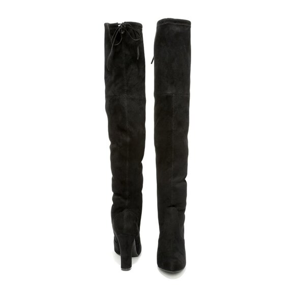 Steven Madden "Gorgeous" Thigh High Over the Knee Suede Block High Heel Boots - Picture 3 of 15